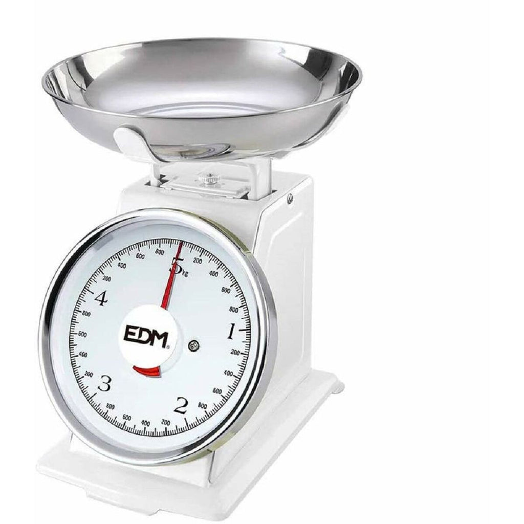 retro kitchen scales EDM 07523 White 5 kg-0