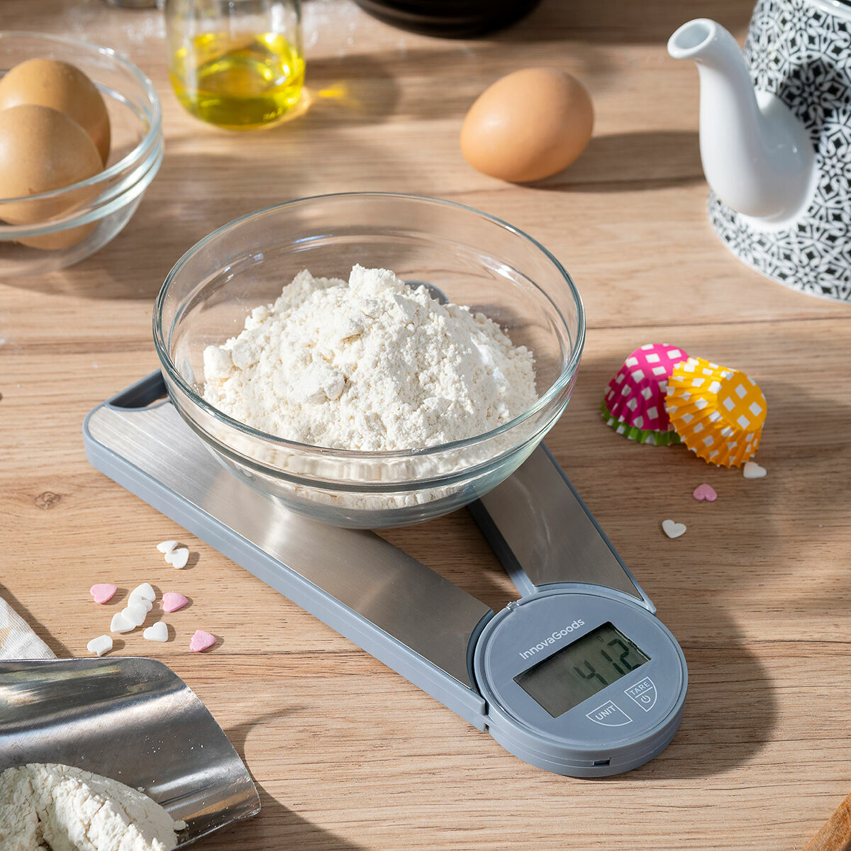 Folding Digital Kitchen Scales Skolden InnovaGoods-0