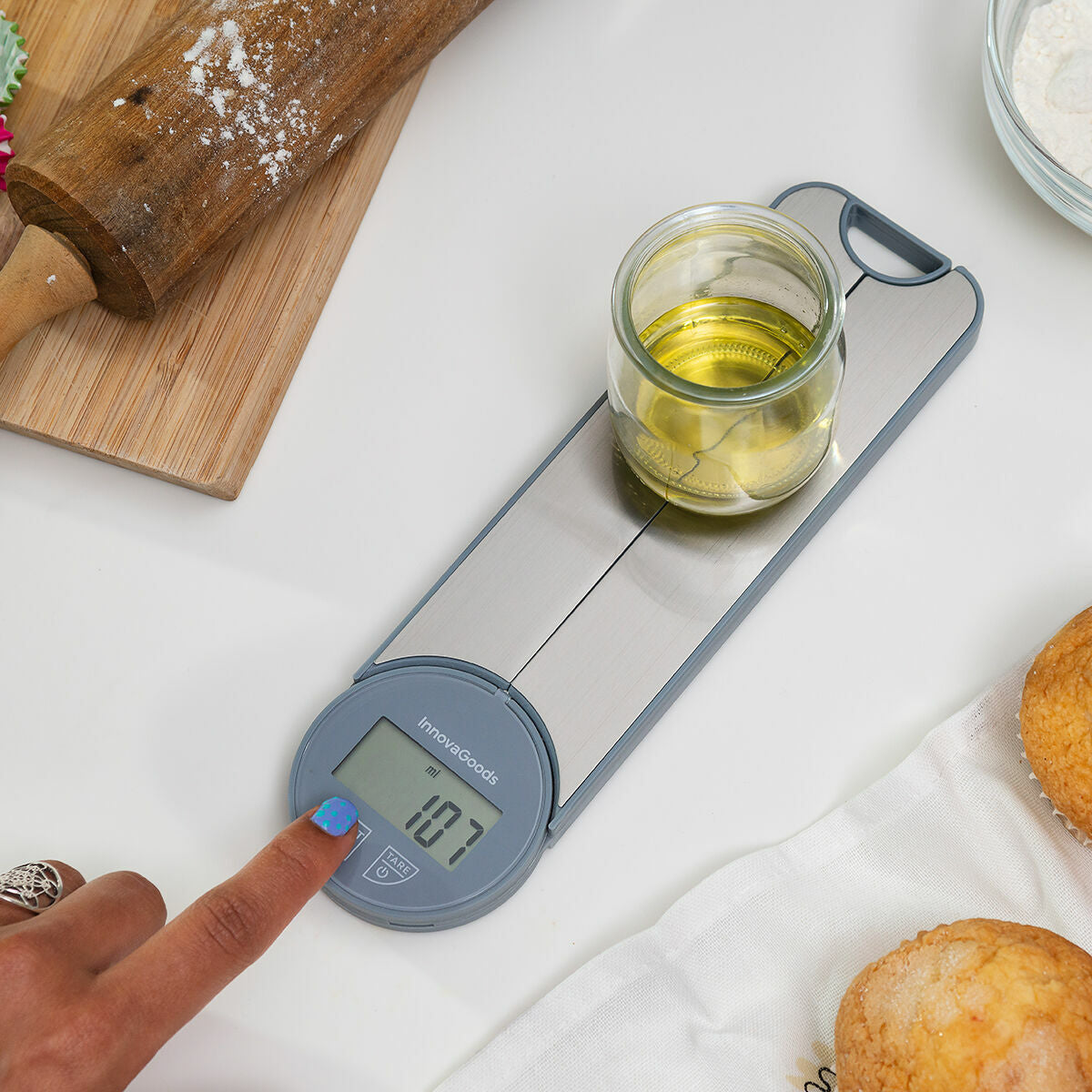 Folding Digital Kitchen Scales Skolden InnovaGoods-11