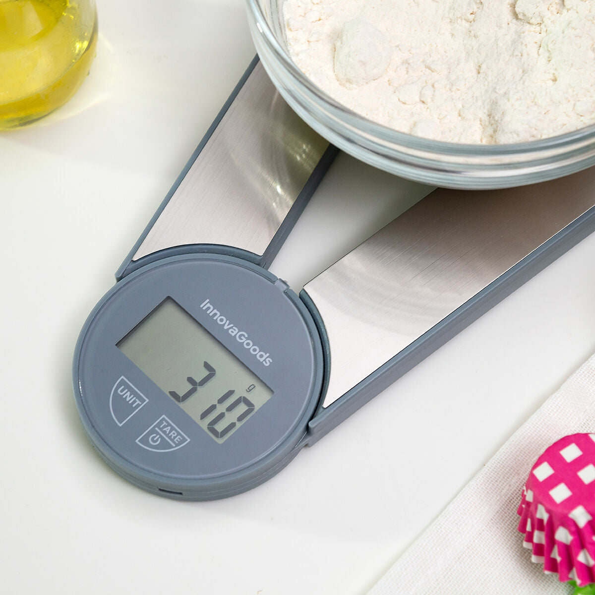 Folding Digital Kitchen Scales Skolden InnovaGoods-5